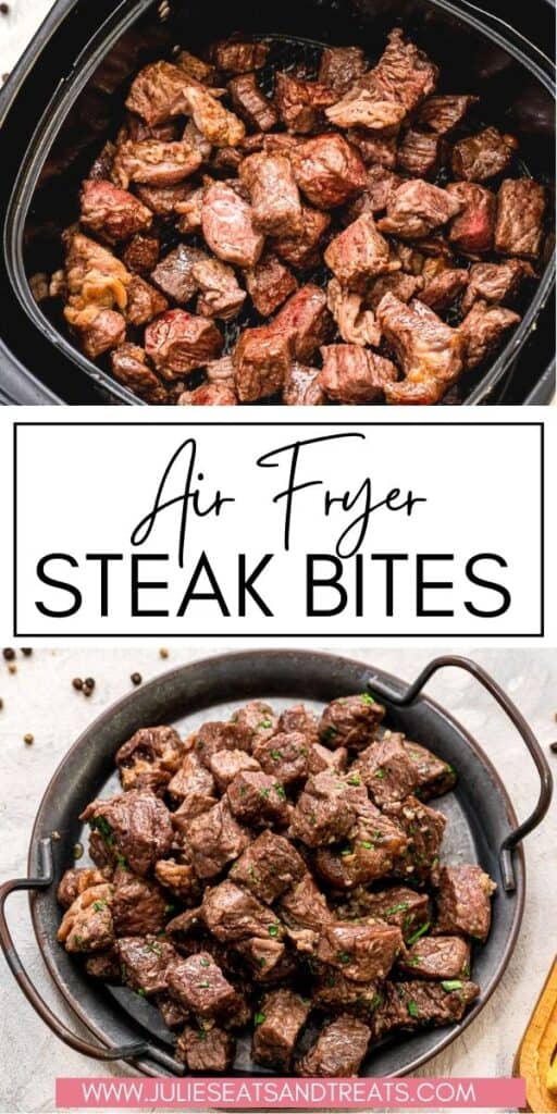 Air Fryer Steak Bites JET Pinterest Image
