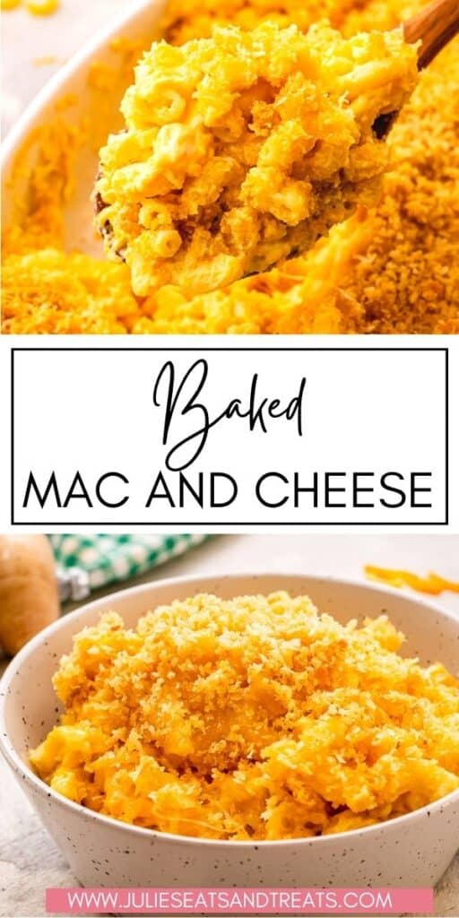 Baked mac and cheese JET Pinterest Image