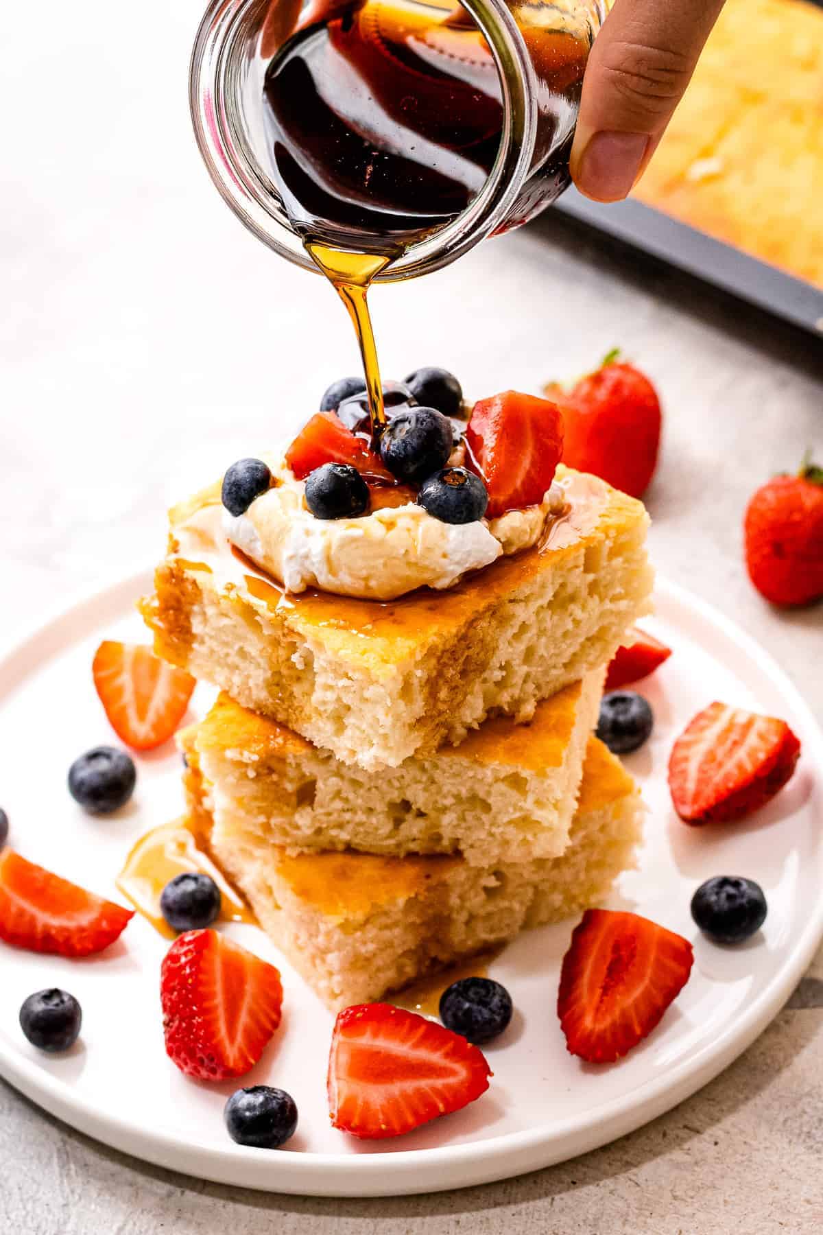 Strawberry Sheet-Pan Pancakes