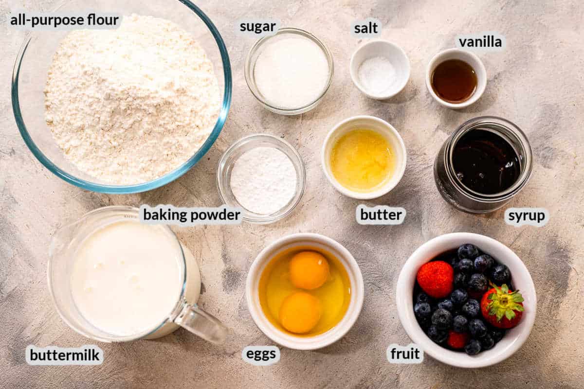 Sheet Pan Pancakes Ingredients