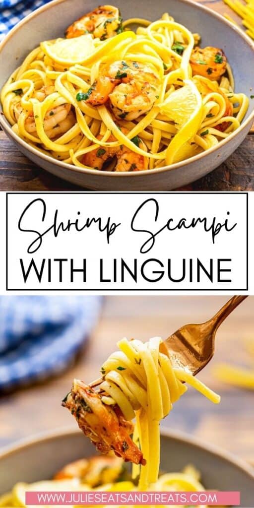 Shrimp Scampi with Linguine JET Pinterest Image