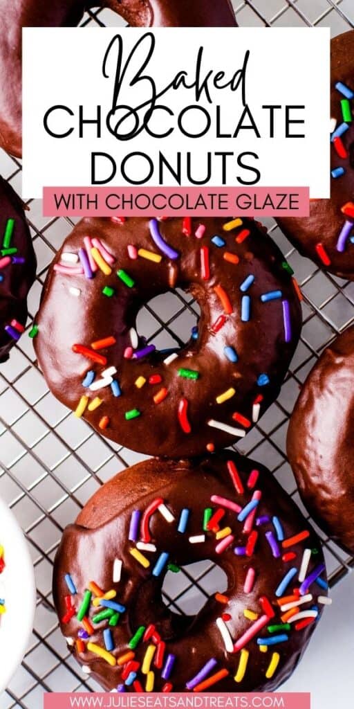 Baked Chocolate Donuts JET Pinterest Image