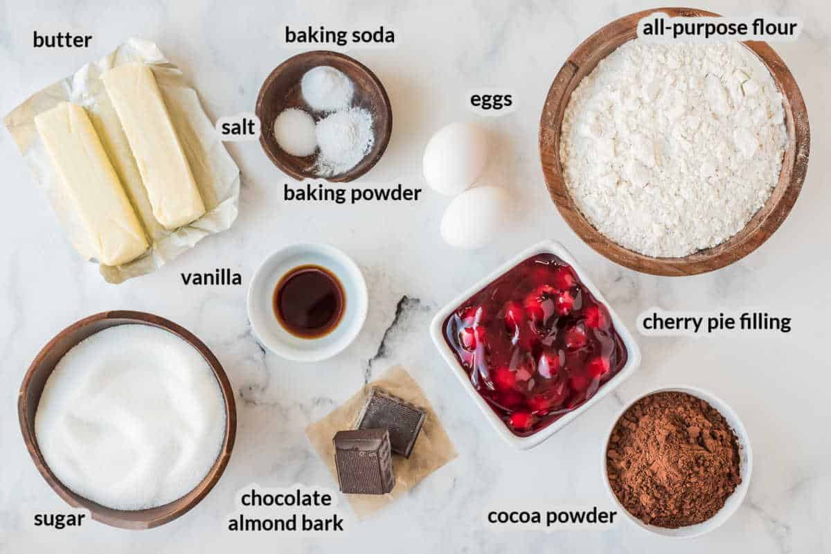 Chocolate Cherry Thumbprint Cookies Ingredients