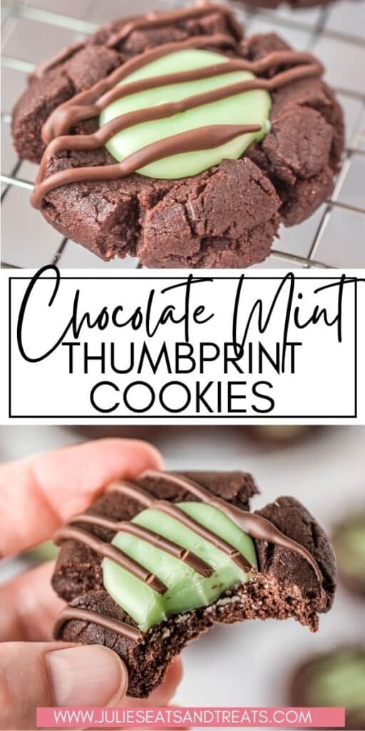 Chocolate Mint Thumbprint Cookies JET PinTEREST Image