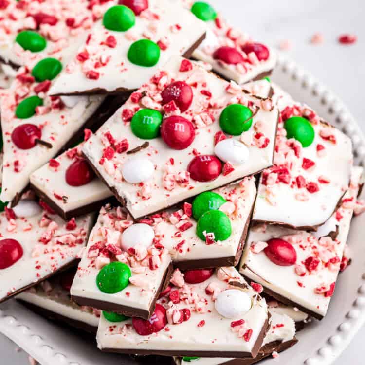 Easy Peppermint Bark Square image