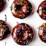 Frosted Baked Chocolate Donuts Square cropped square