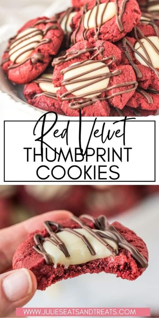 Red Velvet Thumbprint Cookies JET Pin Image