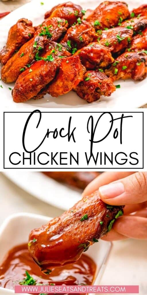 Slow Cooker Chicken Wings JET Pin Image