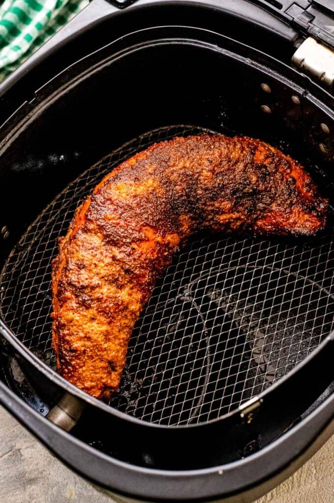 Pork tenderloin in air fryer basket