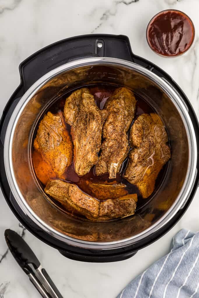 Cooked country style ribs in Instant Pot