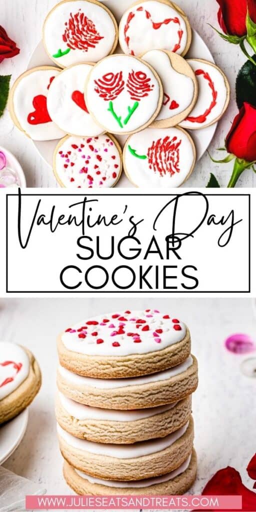 Valentine's Day Sugar Cookies JET Pinterest Image
