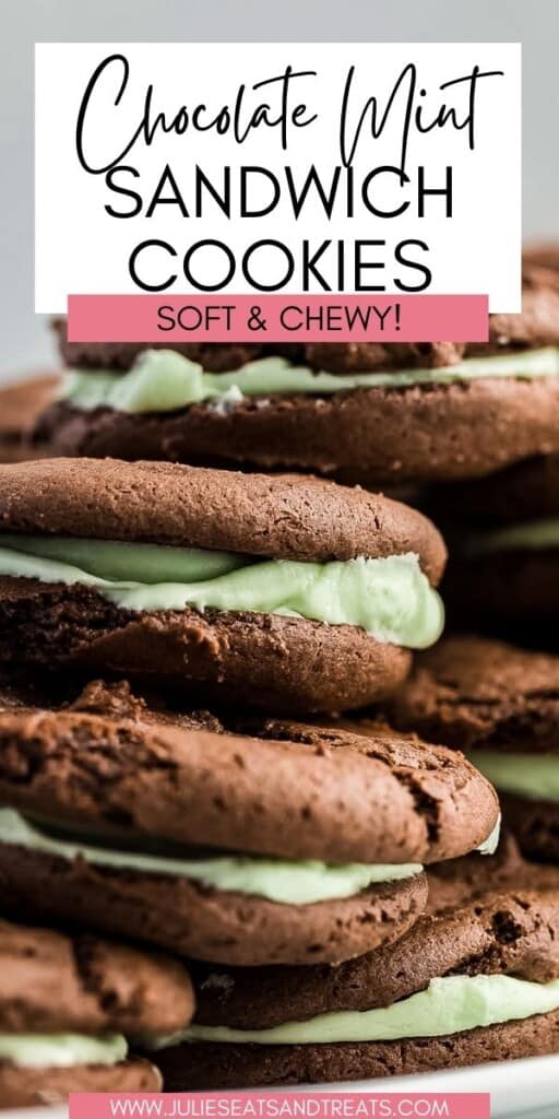 Chocolate Mint Sandwich Cookies JET Pinterest Image