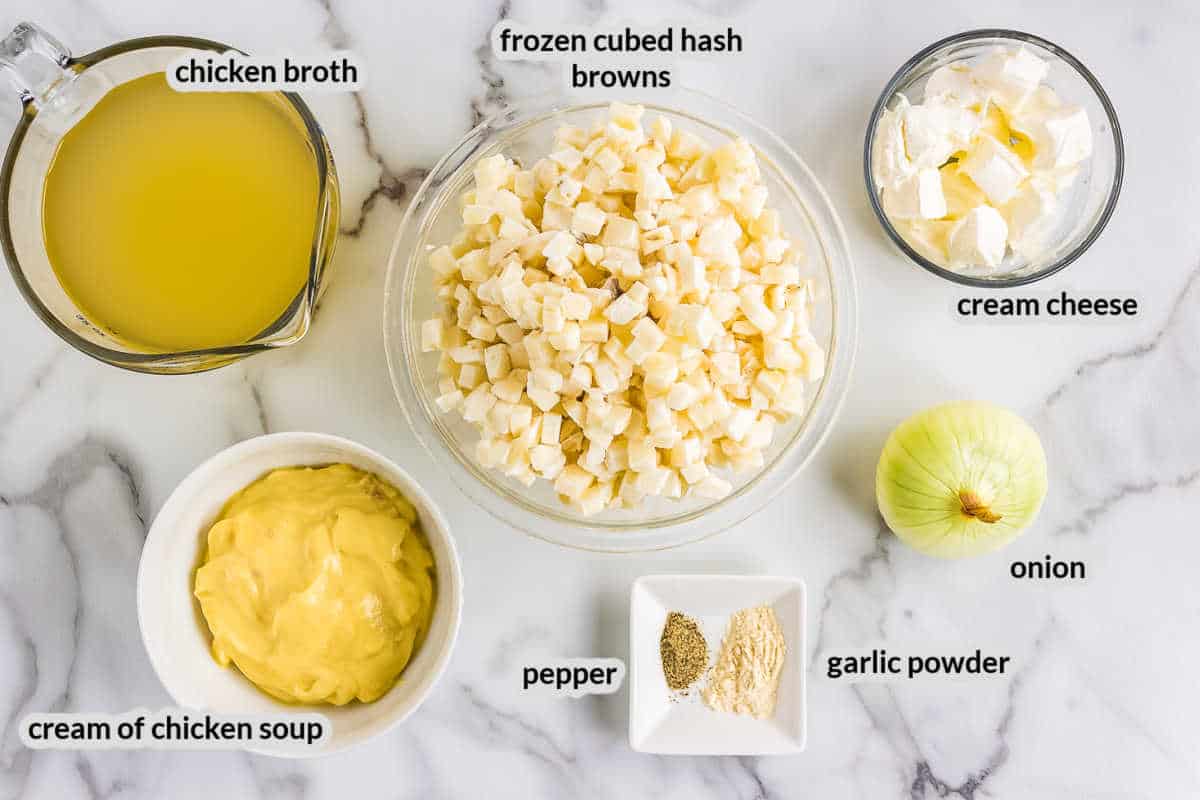 Instant Pot Potato Soup Ingredients