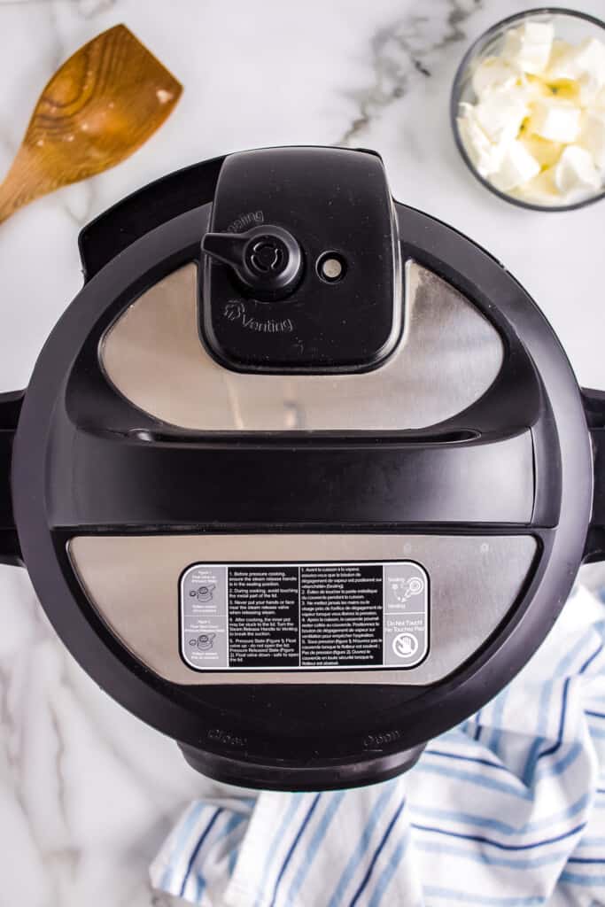 Instant Pot with lid on top