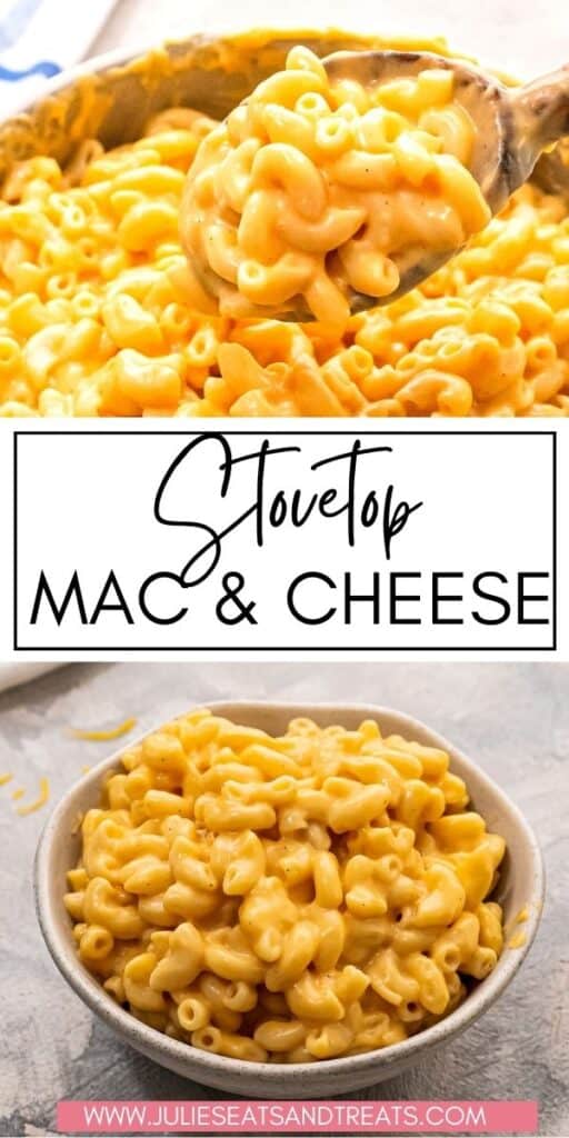 stovetop mac and cheese JET Pinterest Image
