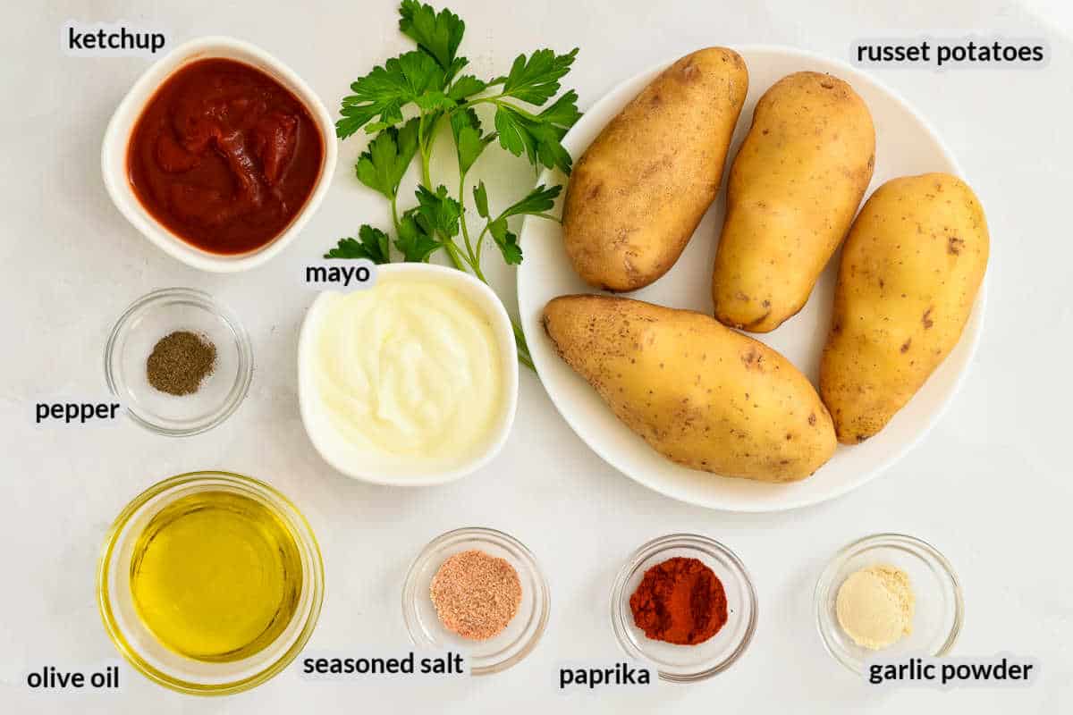 Air Fryer Potato Wedges Ingredients