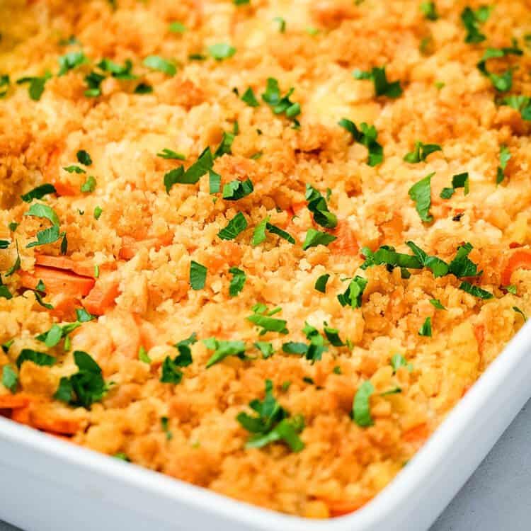 Cheesy Carrot Casserole Square cropped image