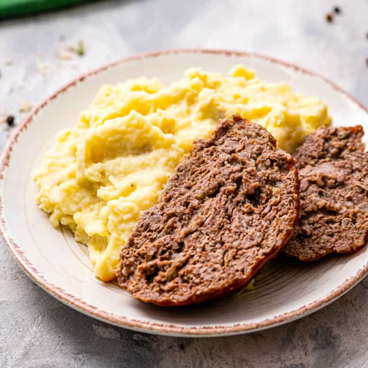 Instant Pot Meatloaf and Mashed Potatoes Square cropped image