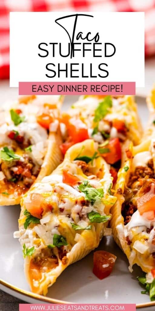 Taco Stuffed Shells JET Piterest Image