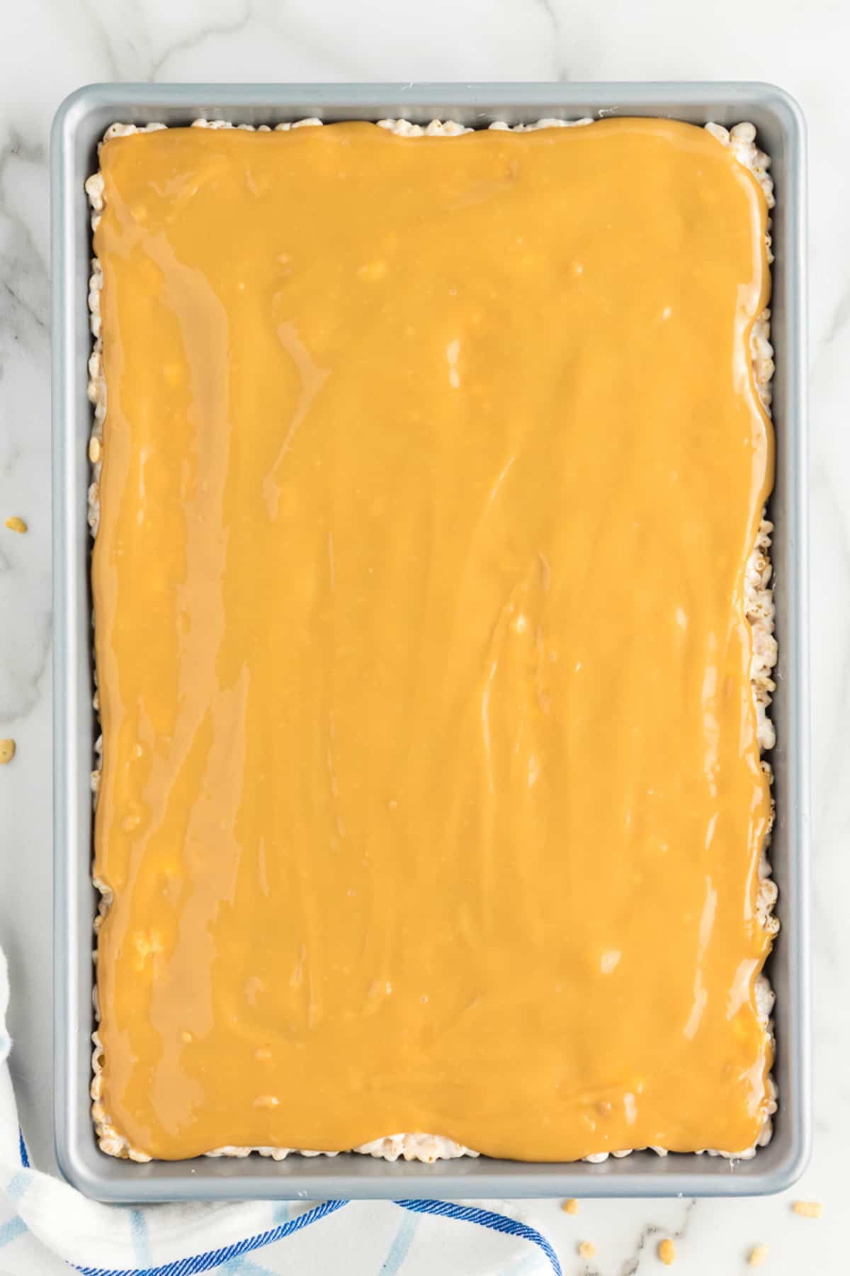 Caramel Layer in Rice Krispie Treats
