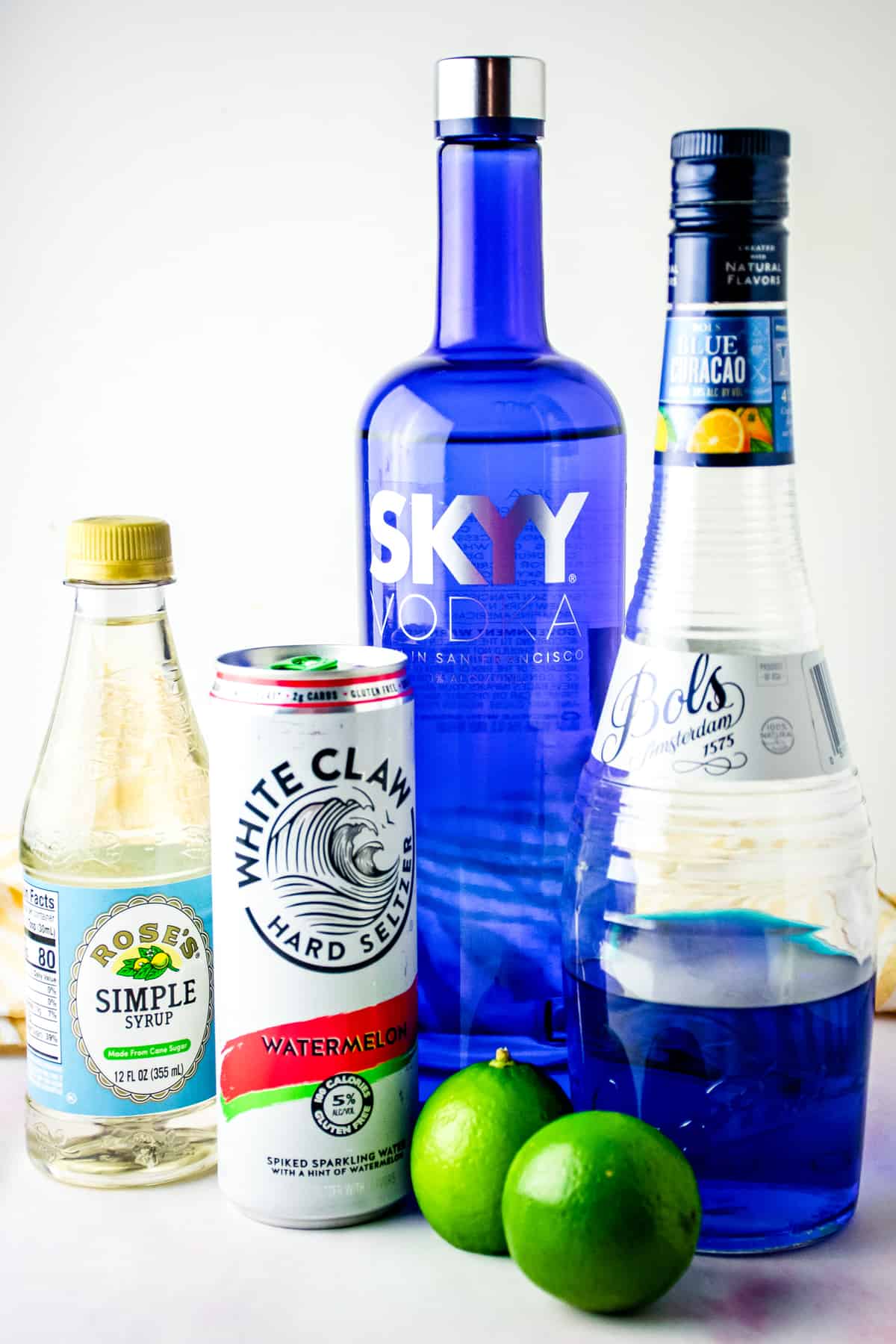 Ingredients to make Drunken Mermaid Cocktail