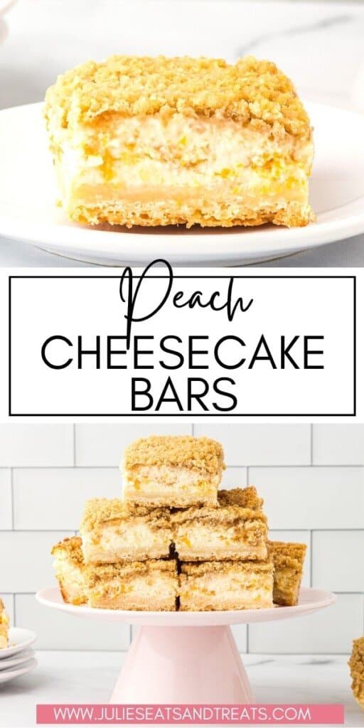 Peach Cheesecake Bars JET Pin Image