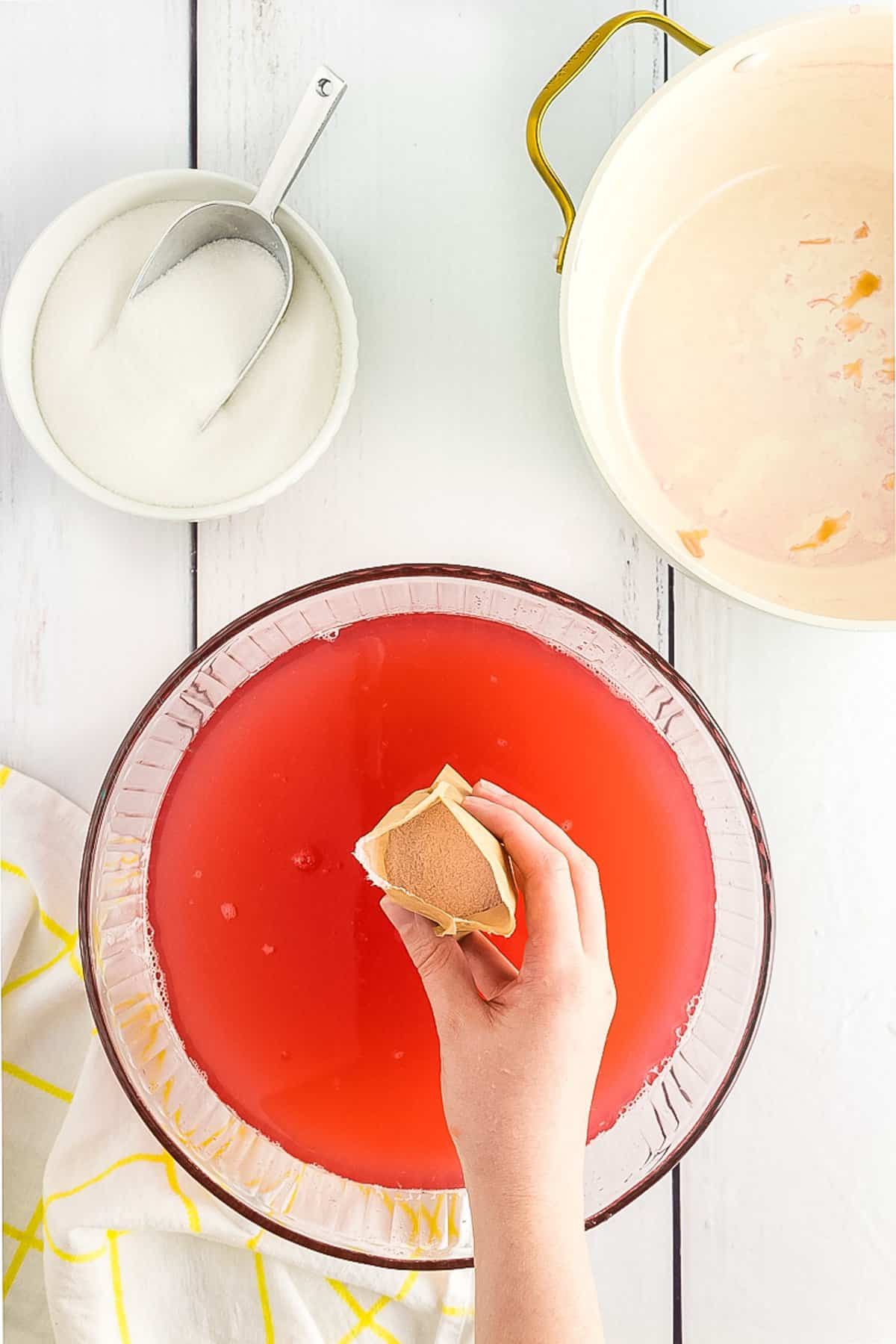 Adding jello mix to slush