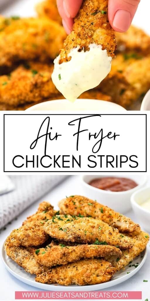 Air Fryer Chicken Strips JET Pinterest Image