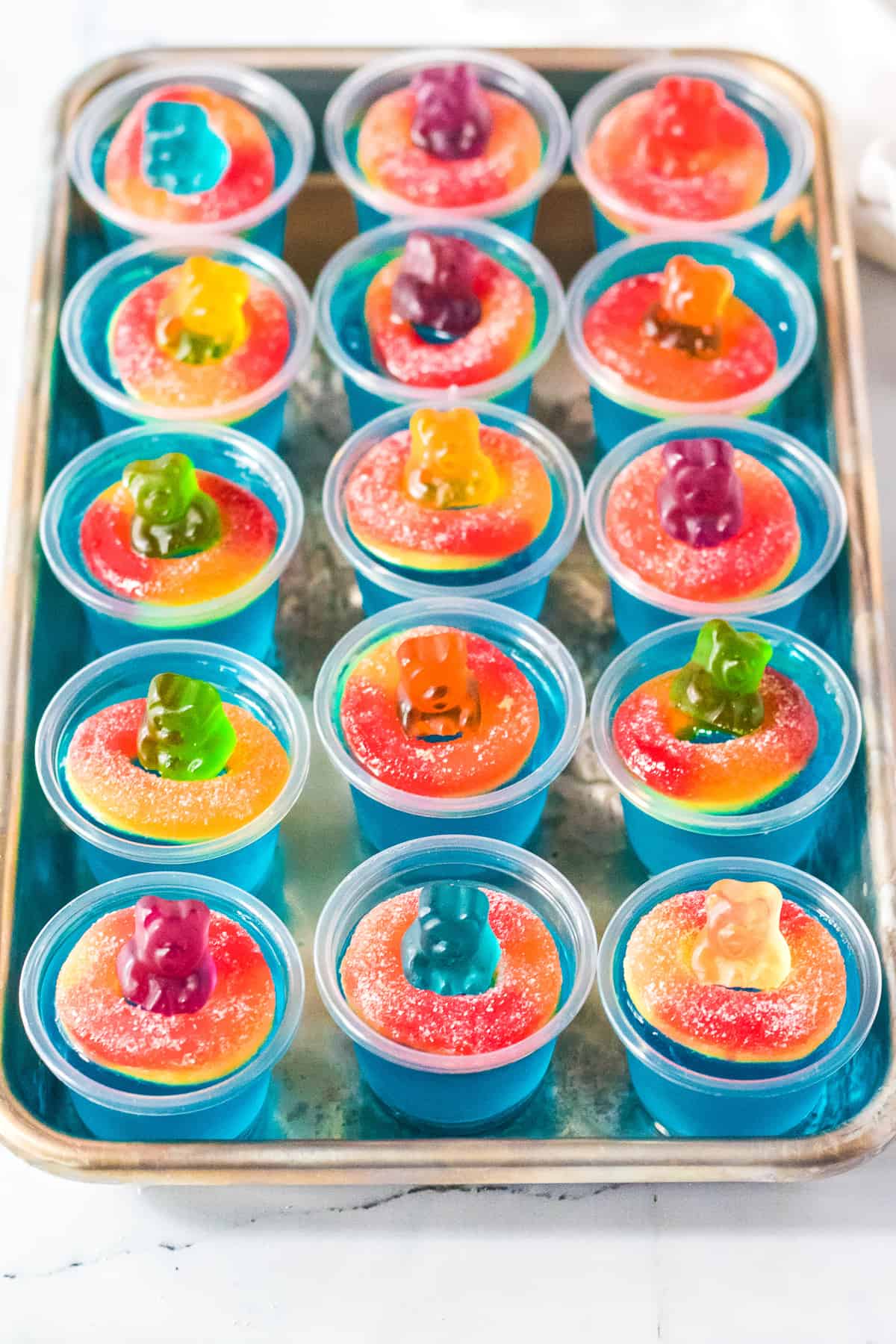 Summer jello shots in cups
