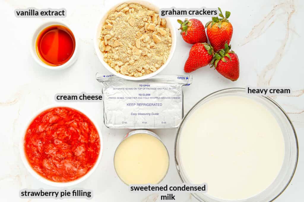 Strawberry Cheesecake Ice Cream Ingredients