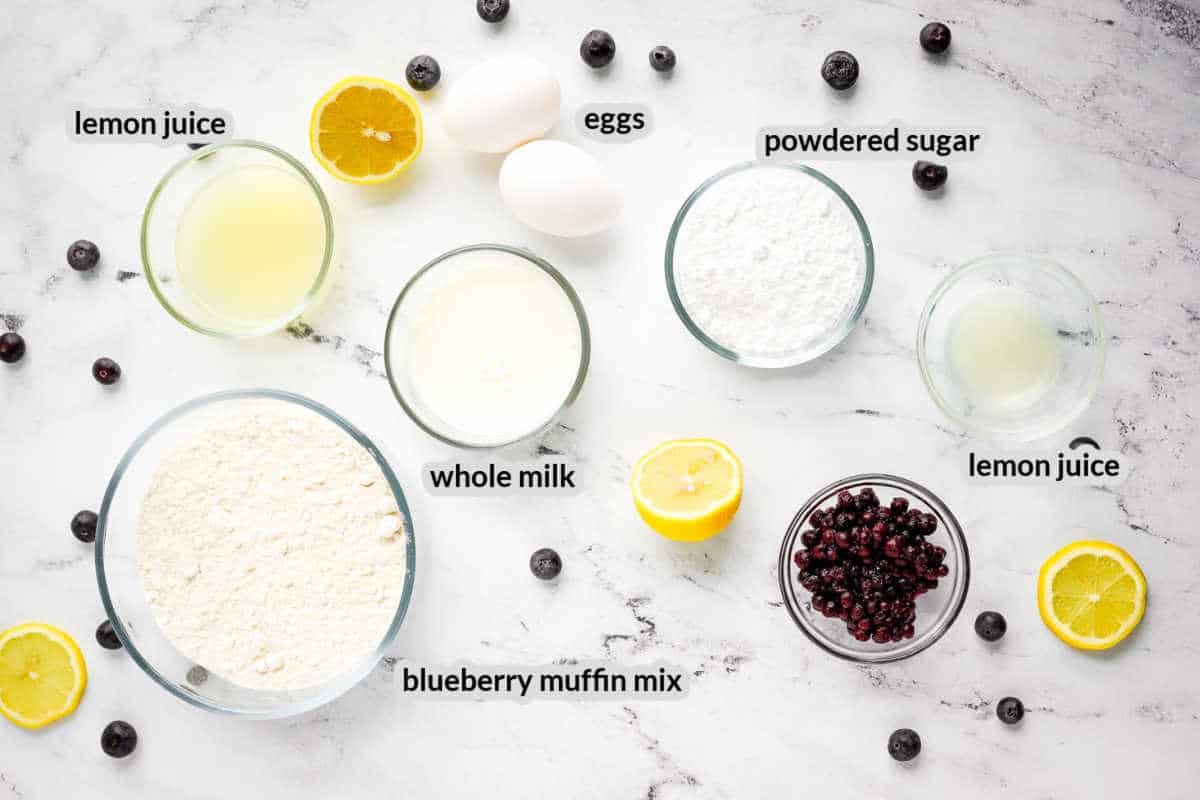 Lemon Blueberry Bread Ingredients