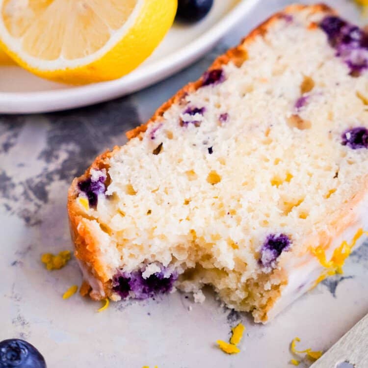 Lemon Blueberry Bread Square cropped image