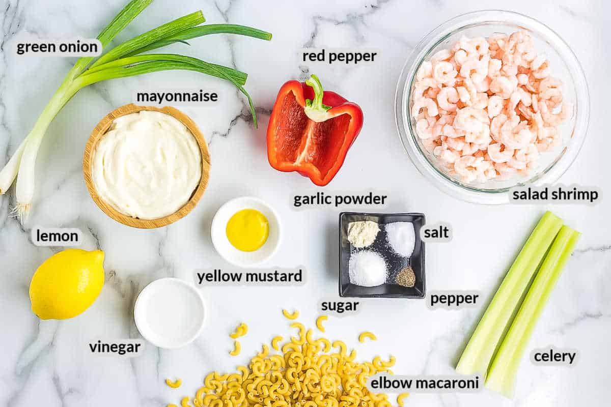 Shrimp Pasta Salad Ingredients