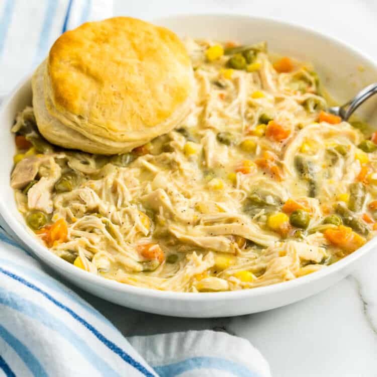 Crock Pot Chicken Pot Pie Square cropped image