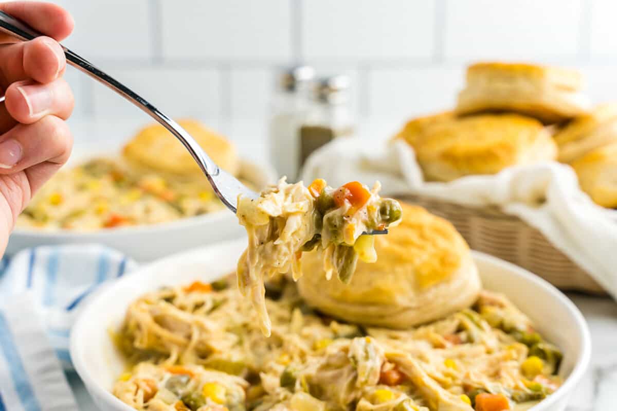 Crock Pot Chicken Pot Pie (NO CONDENSED SOUP!) - Midwest Foodie