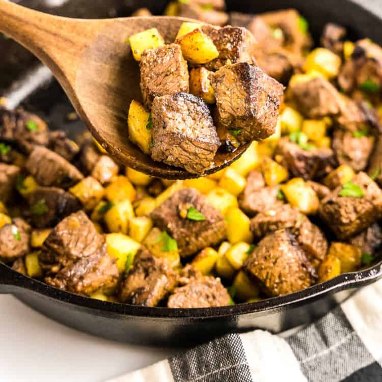 Garlic Steak and Potatoes Square