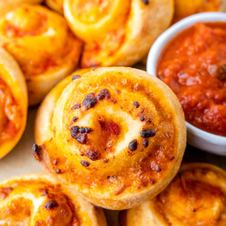 Pizza Pinwheels stacked together