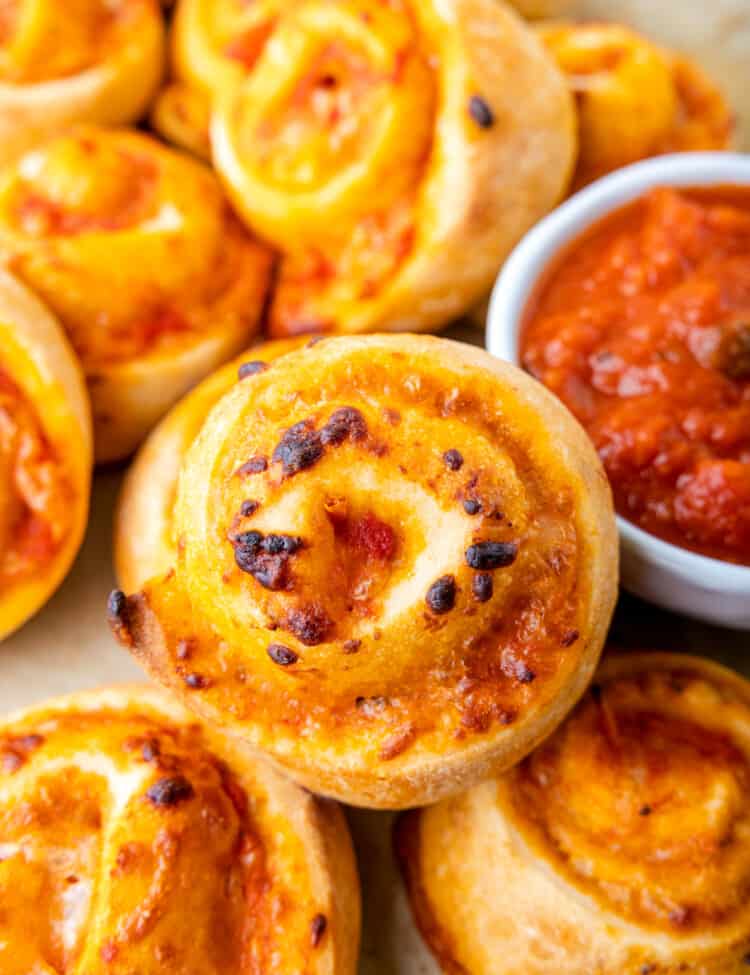 Pizza Pinwheels stacked together