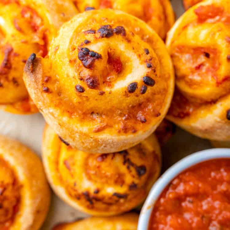 Pizza Pinwheels Square