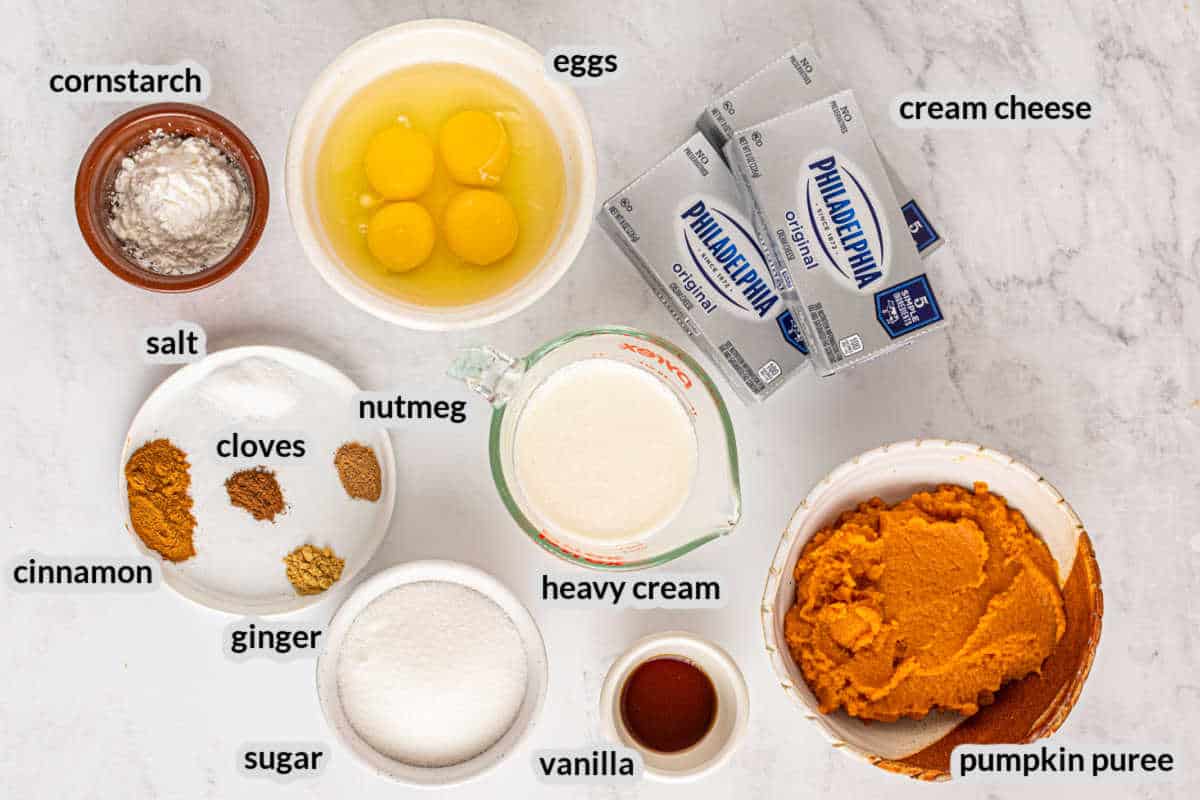 Pumpkin Cheesecake Ingredients