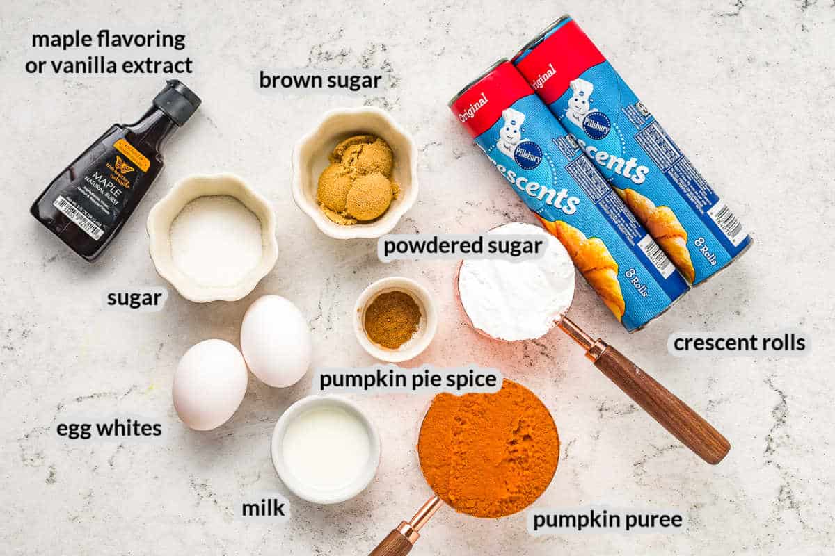 Pumpkin Pie Crescents Ingredients