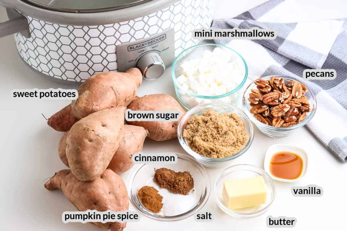 Crock Pot Sweet Potato Casserole Ingredients