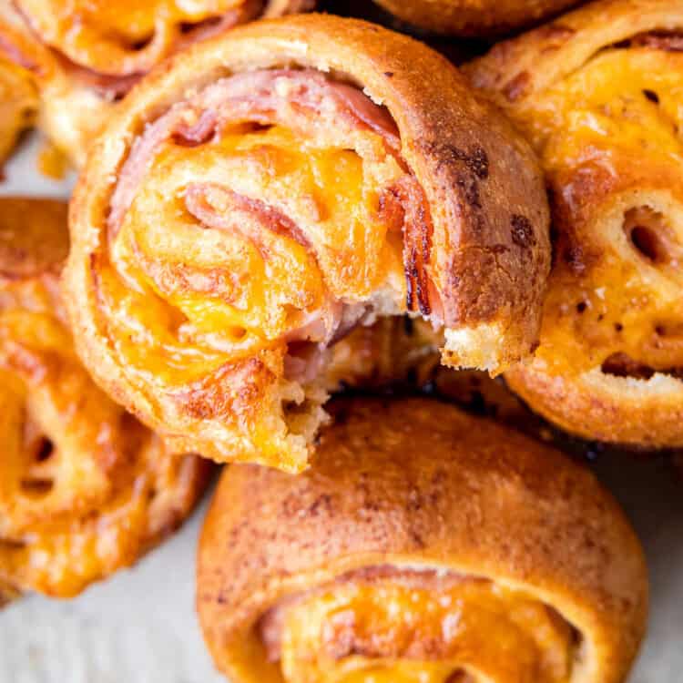 Ham and Cheese Pinwheels Square cropped image