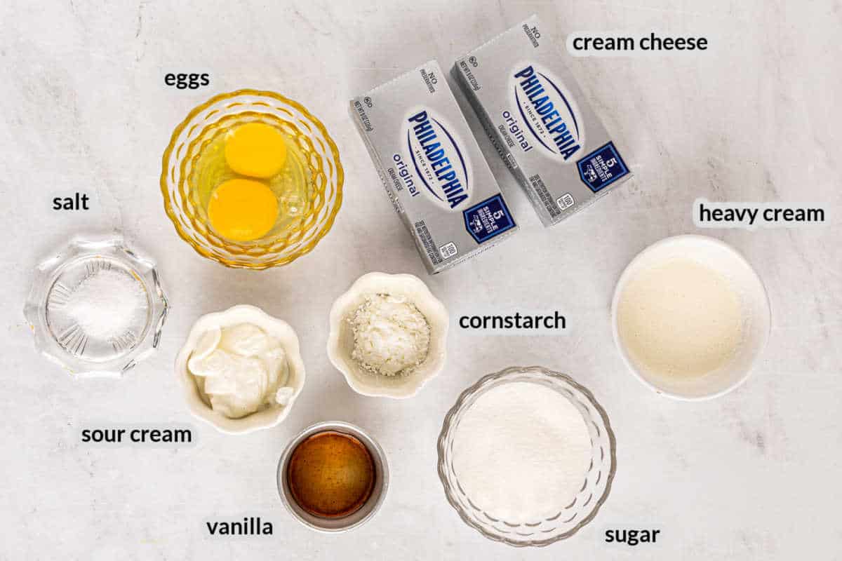 Mini Cheesecake Ingredients