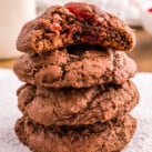 Chocolate Cherry Cookies Square cropped image