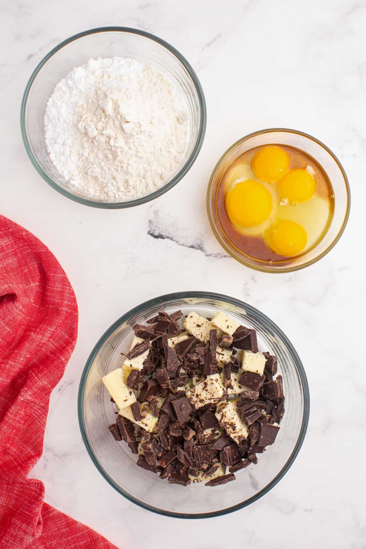 Bowl with butter and chocolate bars