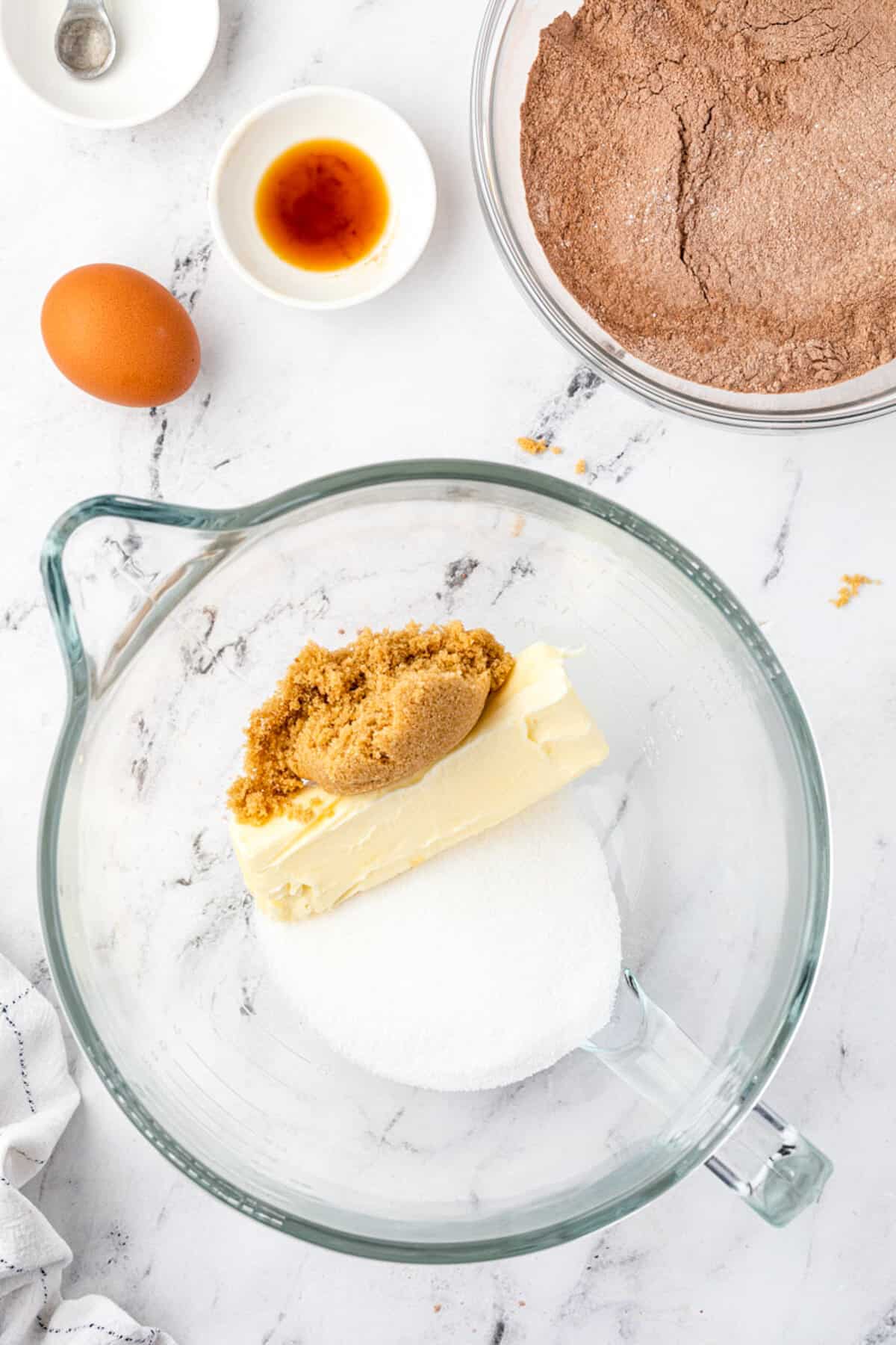 Wet ingredients in bowl