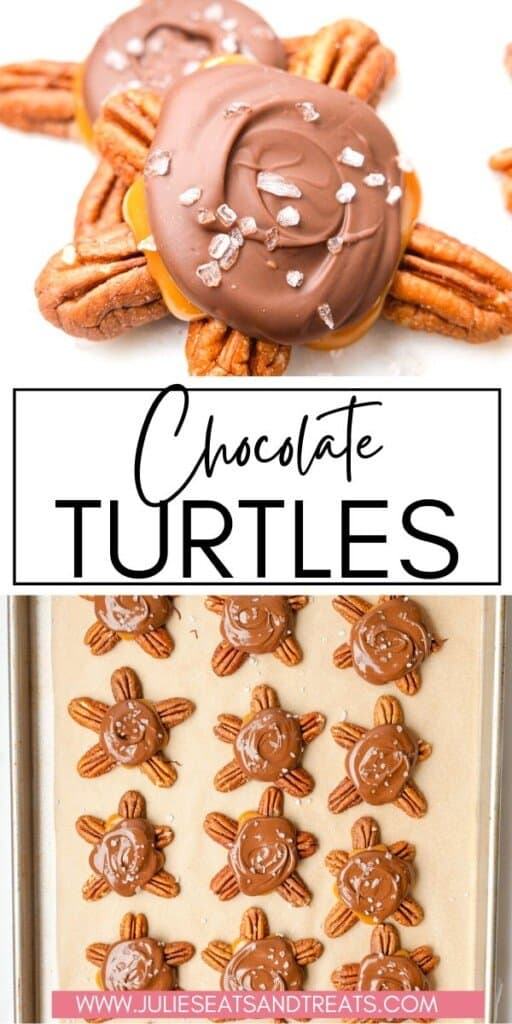 Chocolate Turtles Candy JET Pinterest Image (1)