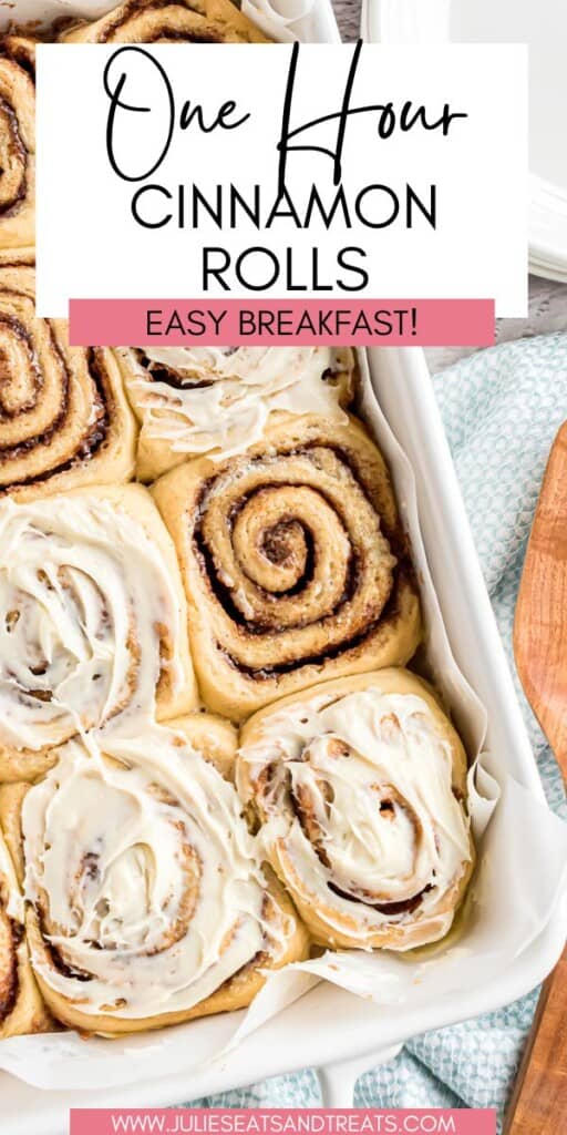 One Hour Cinnamon Rolls JET Pin Image