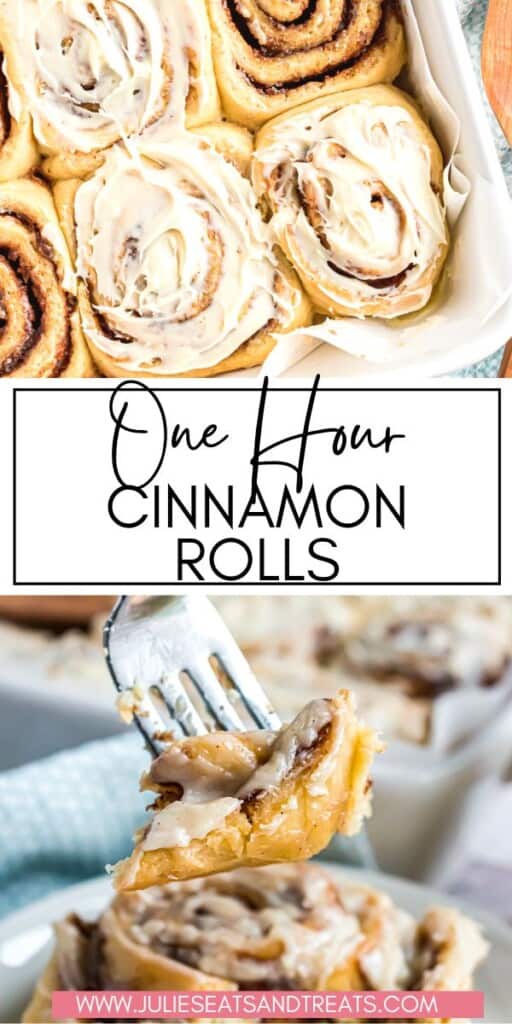 One Hour Cinnamon Rolls JET Pinterest Image